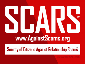 SCARS - The Society of Citizens Against Relationship Scams Inc. - A Nonprofit Online Crime Victims' Assistance & Support, Advocacy, and Educational Organization Supporting Victims Worldwide