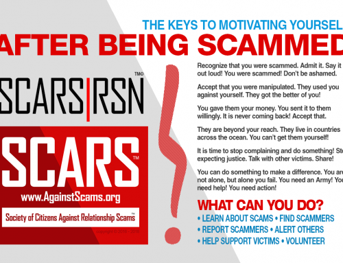 After Being Scammed – SCARS|RSN™ Anti-Scam Poster