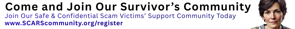 Come and Join the SCARS Institute Scam Survivor's Community